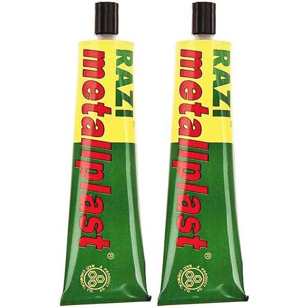 چسب آهن رازی مدل متال پلاست حجم 100 میلی لیتر بسته 2 عددی